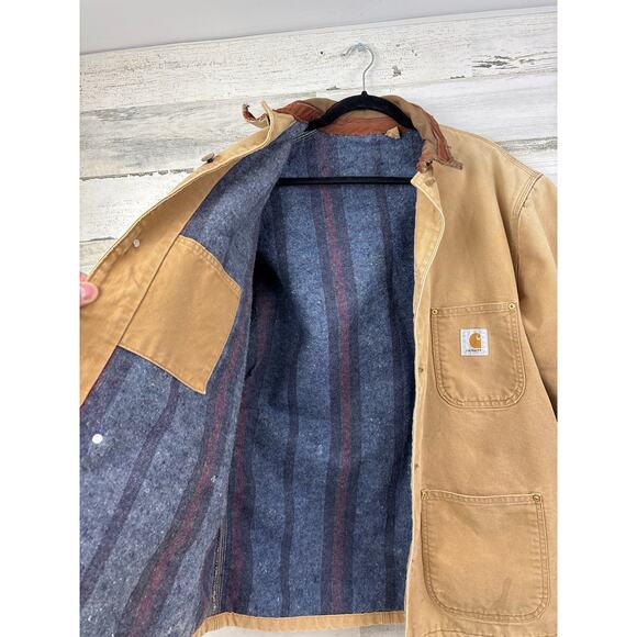 Carhartt mens Vintage Carhartt Troy Blanket Chore Coat Jacket large extra large - Picture 4 of 7